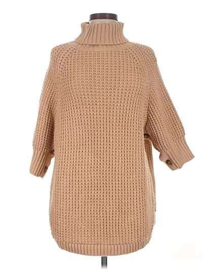Pre-owned Jcrew Turtleneck Sweater In Tan