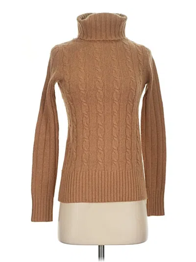 Pre-owned Jcrew Turtleneck Sweater In Tan