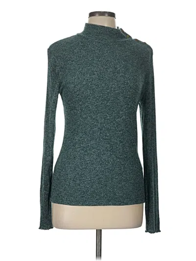 Pre-owned Jcrew Turtleneck Sweater In Teal