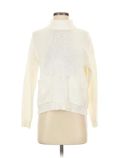 Pre-owned Jcrew Turtleneck Sweater In White