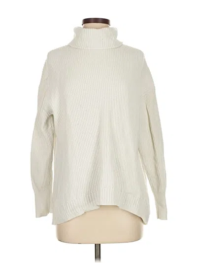 Pre-owned Jcrew Turtleneck Sweater In White