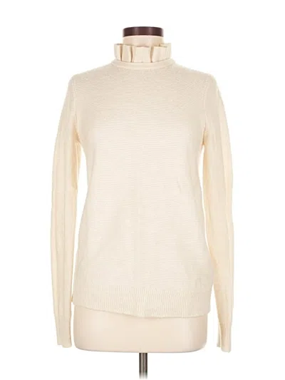 Pre-owned Jcrew Turtleneck Sweater In White