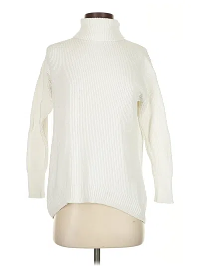 Pre-owned Jcrew Turtleneck Sweater In White