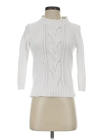 Pre-owned Jcrew Turtleneck Sweater In White