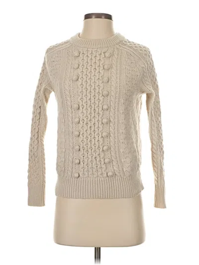 Pre-owned Jcrew Turtleneck Sweater In White