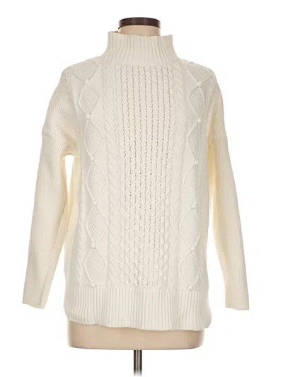 Pre-owned Jcrew Turtleneck Sweater In White