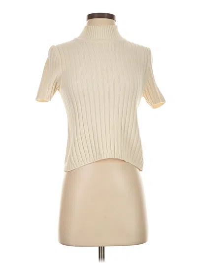 Pre-owned Jcrew Turtleneck Sweater In White
