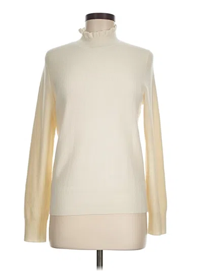 Pre-owned Jcrew Turtleneck Sweater In White