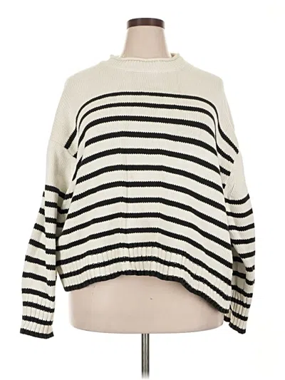 Pre-owned Jcrew Turtleneck Sweater In White
