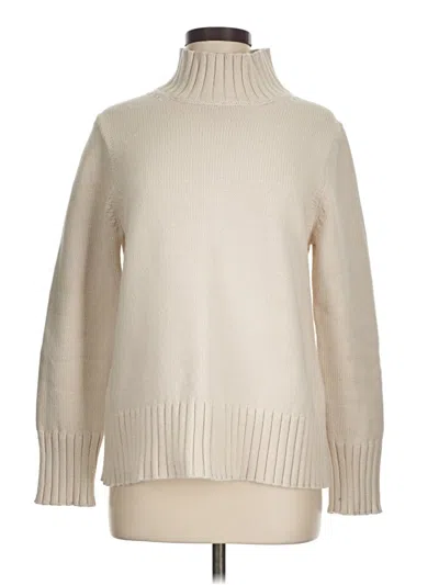 Pre-owned Jcrew Turtleneck Sweater In White