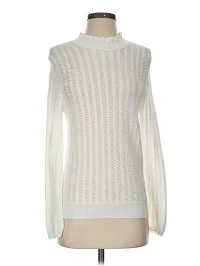 Pre-owned Jcrew Turtleneck Sweater In White