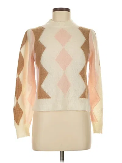 Pre-owned Jcrew Turtleneck Sweater In White