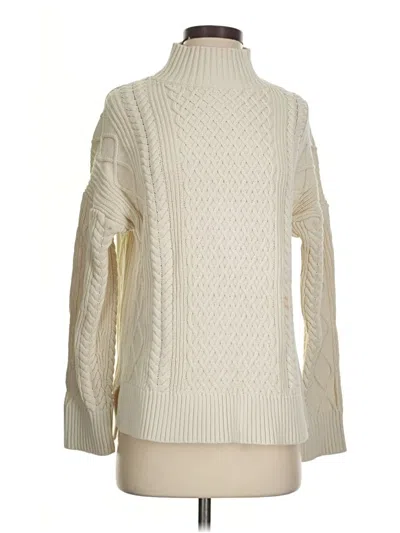 Pre-owned Jcrew Turtleneck Sweater In White