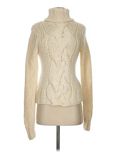 Pre-owned Jcrew Turtleneck Sweater In White