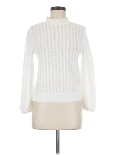 Pre-owned Jcrew Turtleneck Sweater In White