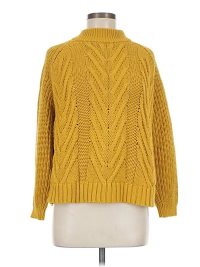 Pre-owned Jcrew Turtleneck Sweater In Yellow
