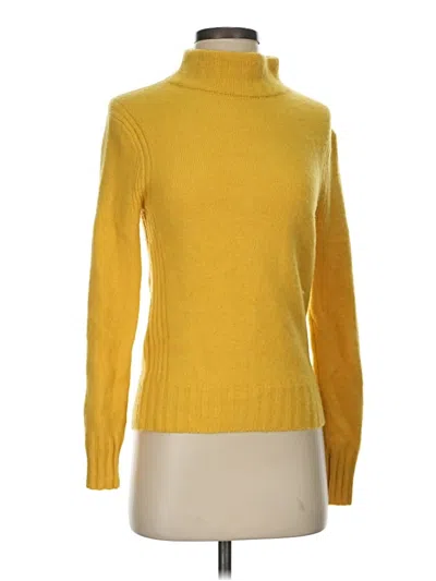 Pre-owned Jcrew Turtleneck Sweater In Yellow