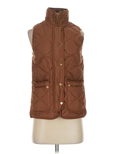 Pre-owned Jcrew Vest In Brown