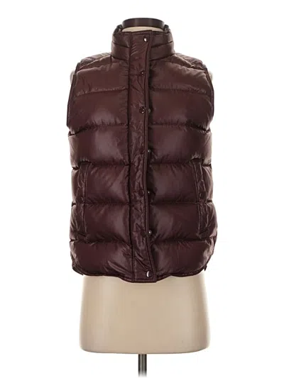 Pre-owned Jcrew Vest In Burgundy