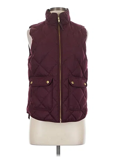 Pre-owned Jcrew Vest In Burgundy