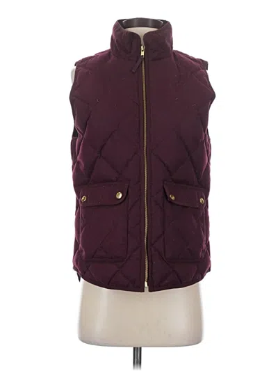 Pre-owned Jcrew Vest In Burgundy
