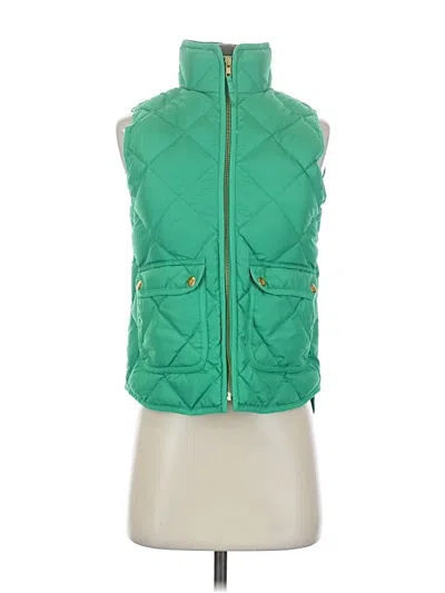 Pre-owned Jcrew Vest In Green