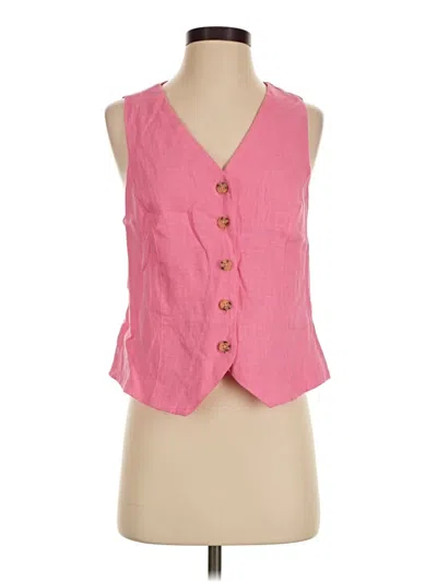 Pre-owned Jcrew Vest In Pink