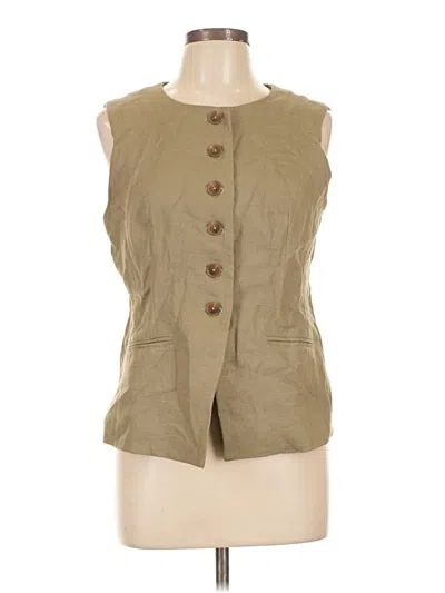 Pre-owned Jcrew Vest In Tan