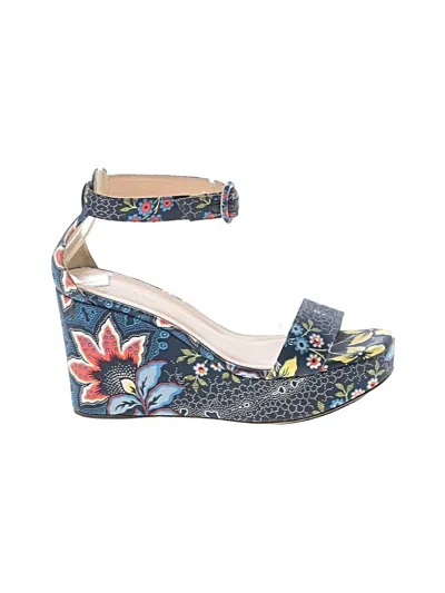 Pre-owned Jcrew Wedges In Blue