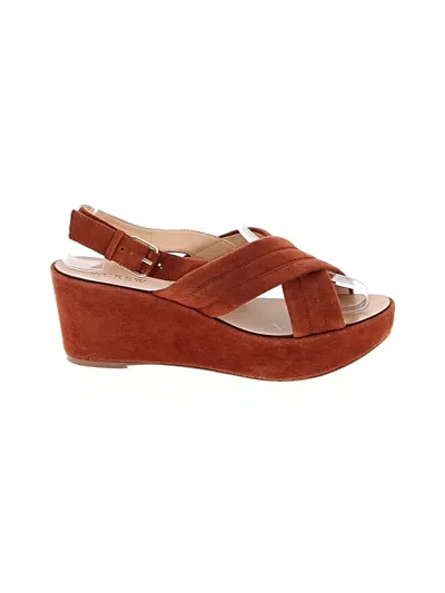 Pre-owned Jcrew Wedges In Brown