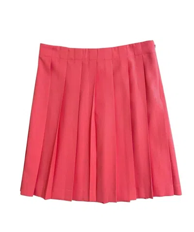 Jcrew Women's Above Knee A-line Pleated Skirt In Pink