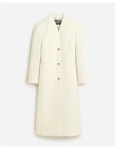 Pre-owned Jcrew J.crew Womens $428 Palais Topcoat Italian Melton Wool Blend Ivory Size 14 Bu452 In White