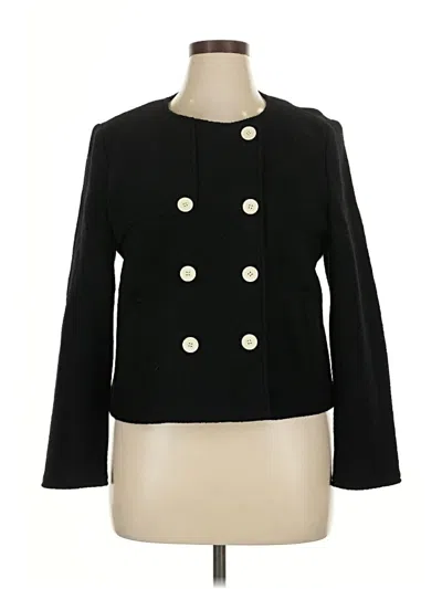 Pre-owned Jcrew Wool Blazer Jacket In Black
