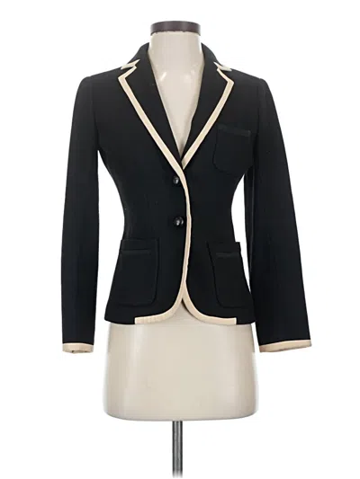 Pre-owned Jcrew Wool Blazer Jacket In Black