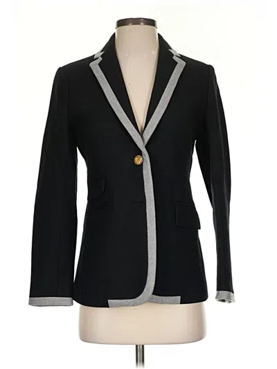 Pre-owned Jcrew Wool Blazer Jacket In Black
