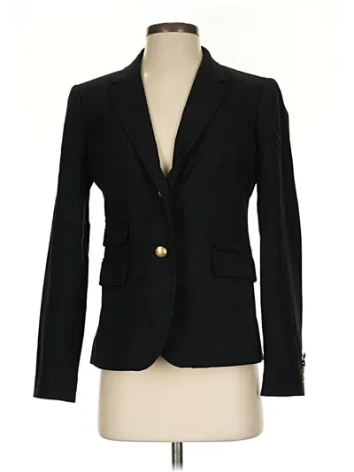Pre-owned Jcrew Wool Blazer Jacket In Black