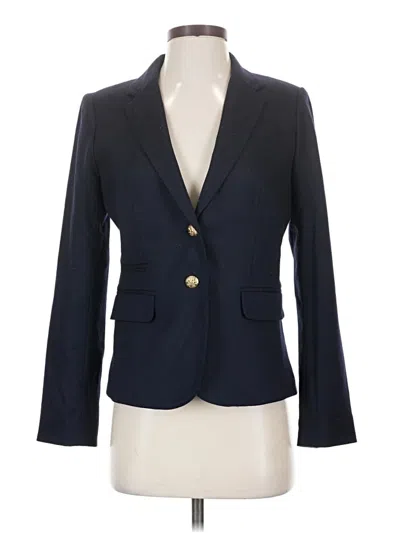 Pre-owned Jcrew Wool Blazer Jacket In Blue