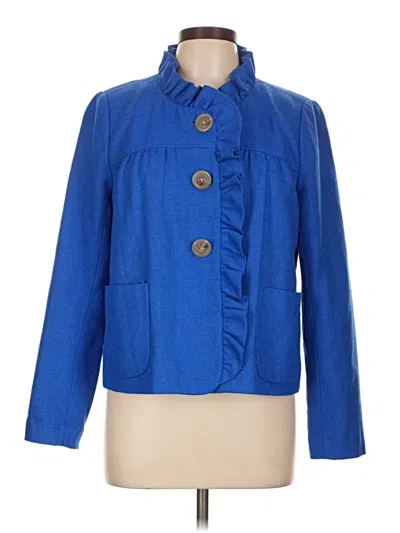 Pre-owned Jcrew Wool Blazer Jacket In Blue