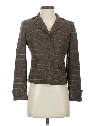 Pre-owned Jcrew Wool Blazer Jacket In Brown