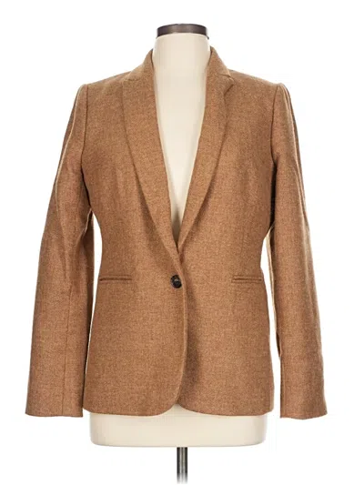 Pre-owned Jcrew Wool Blazer Jacket In Brown