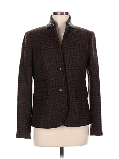 Pre-owned Jcrew Wool Blazer Jacket In Brown
