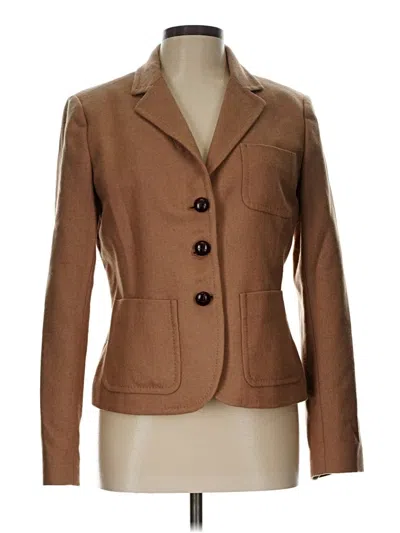 Pre-owned Jcrew Wool Blazer Jacket In Brown