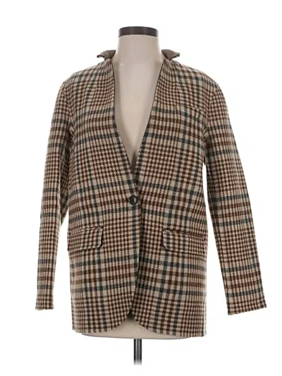 Pre-owned Jcrew Wool Blazer Jacket In Brown