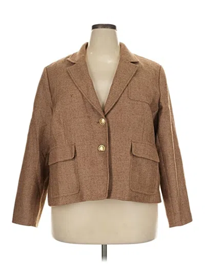 Pre-owned Jcrew Wool Blazer Jacket In Brown