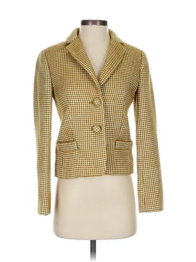 Pre-owned Jcrew Wool Blazer Jacket In Gold