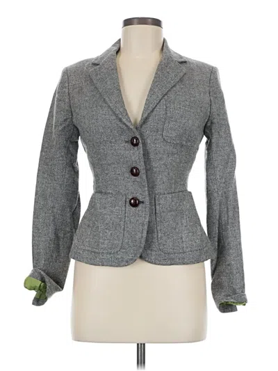Pre-owned Jcrew Wool Blazer Jacket In Gray