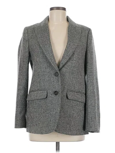 Pre-owned Jcrew Wool Blazer Jacket In Gray