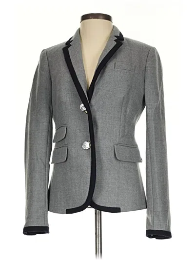 Pre-owned Jcrew Wool Blazer Jacket In Gray
