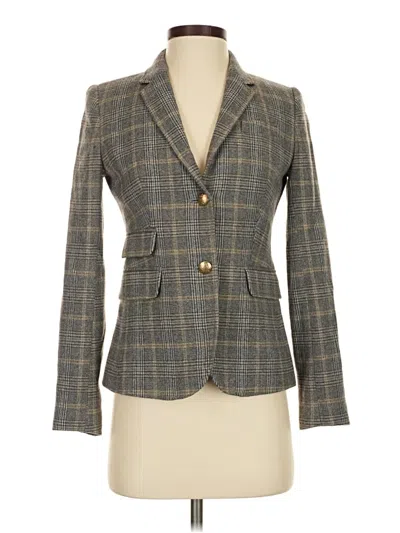 Pre-owned Jcrew Wool Blazer Jacket In Gray