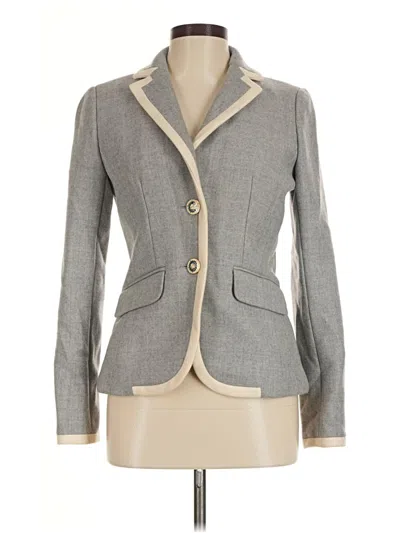 Pre-owned Jcrew Wool Blazer Jacket In Gray